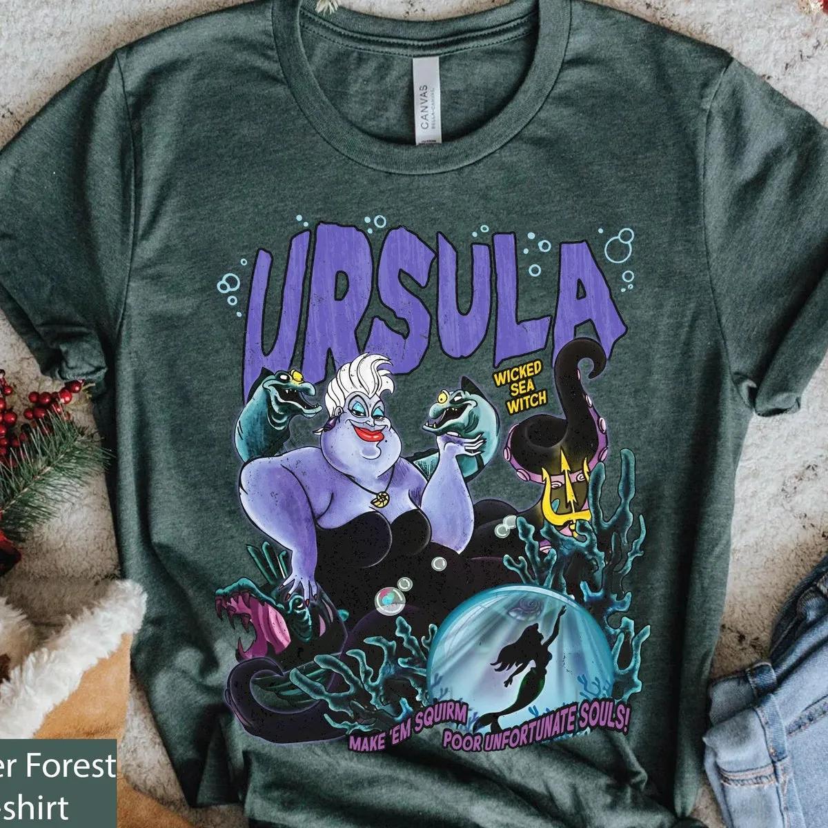 Disney Ursula Sea Witch Shirt The Little Mermaid Villains Tee 4 1