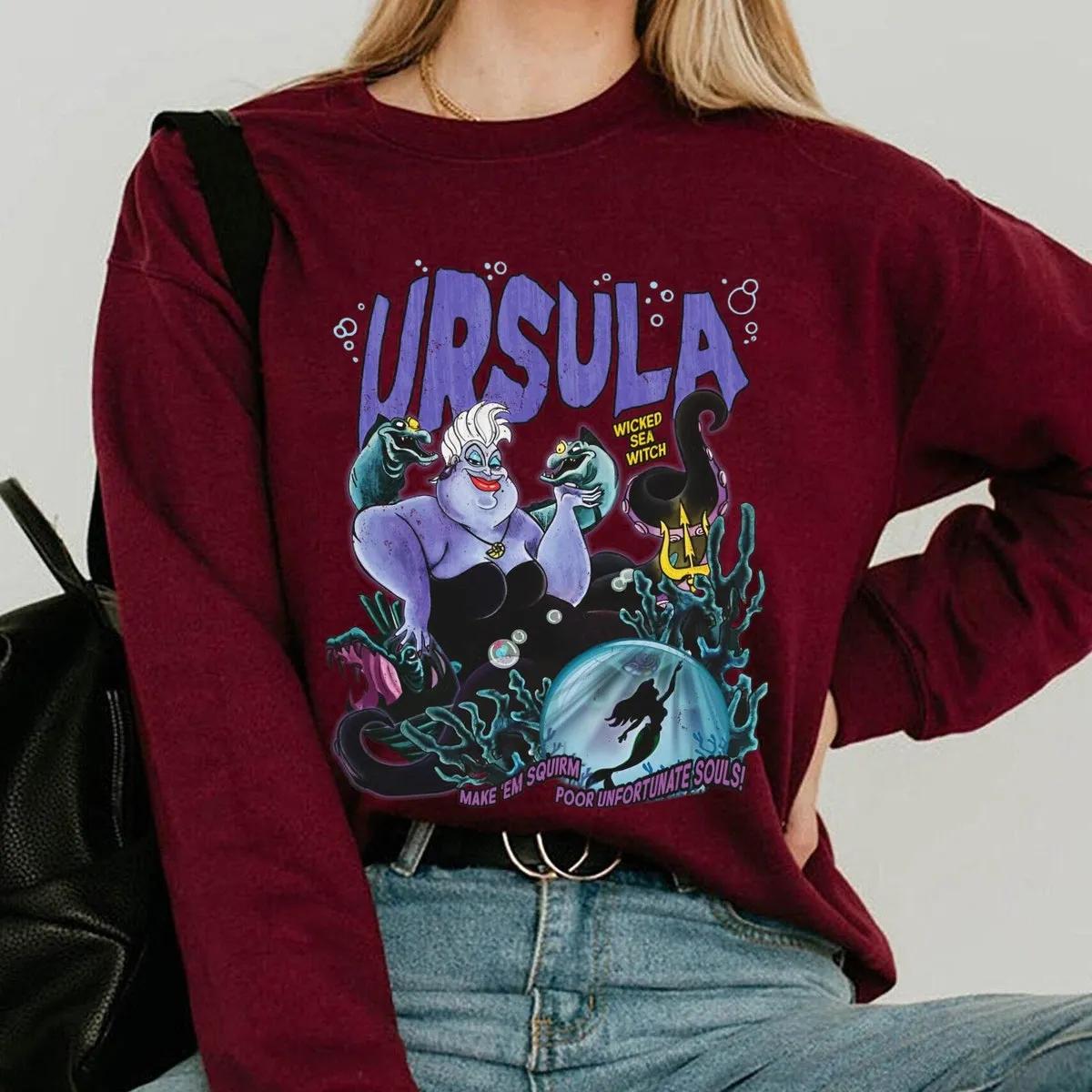 Disney Ursula Sea Witch Shirt The Little Mermaid Villains Tee 6 1