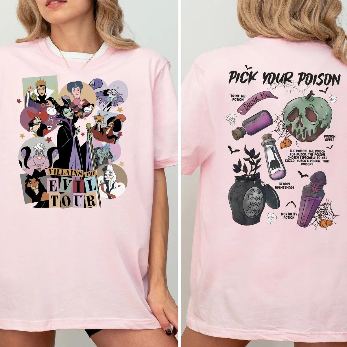 Disney Villains The Evil Tour Halloween Shirt 3