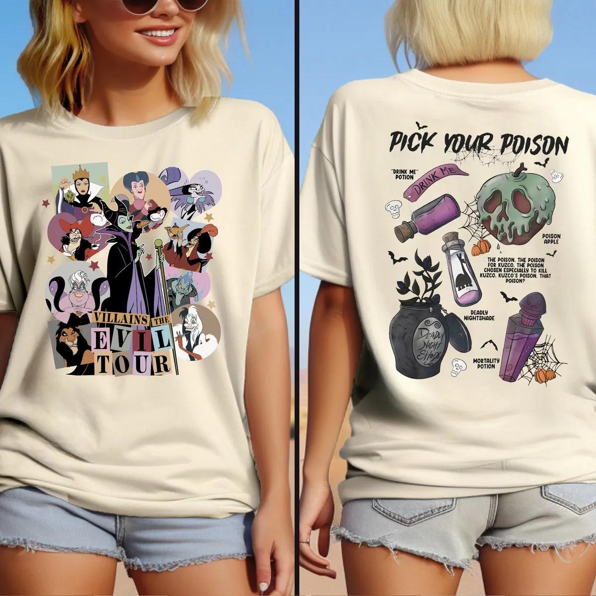 Disney Villains The Evil Tour Halloween Shirt 4