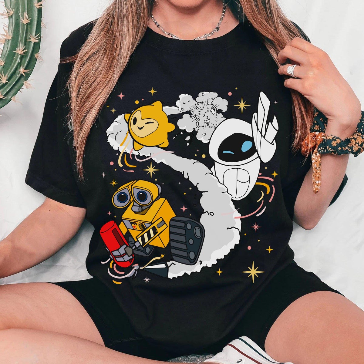 Disney Wall E And Eve Wish Star Shirt 1