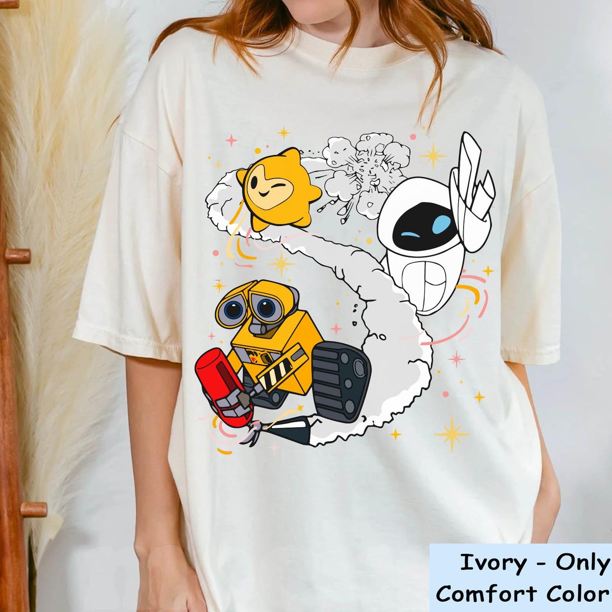 Disney Wall E And Eve Wish Star Shirt 2