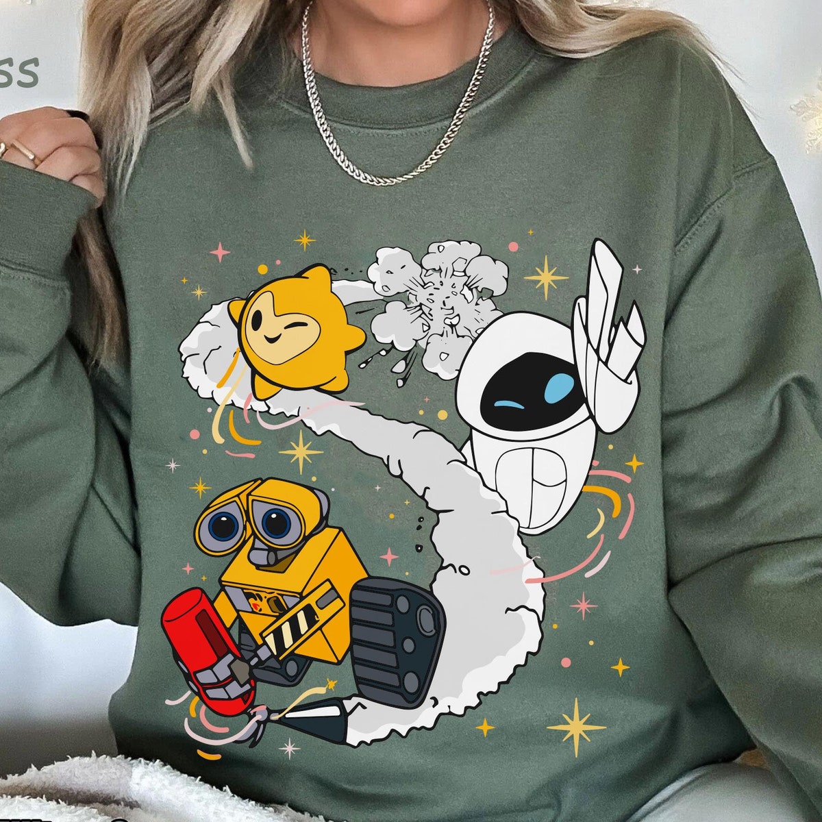 Disney Wall E And Eve Wish Star Shirt 3