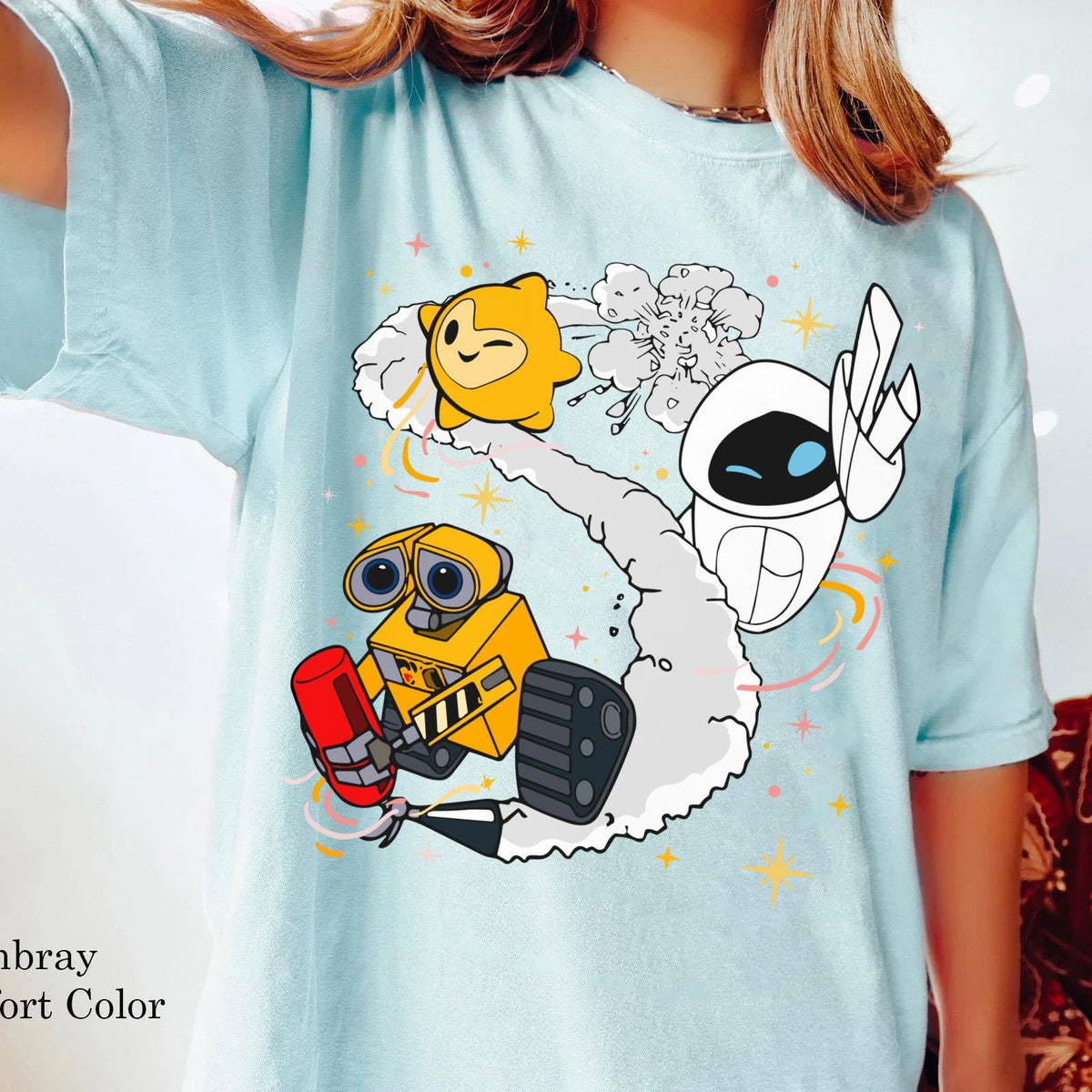 Disney Wall E And Eve Wish Star Shirt 5