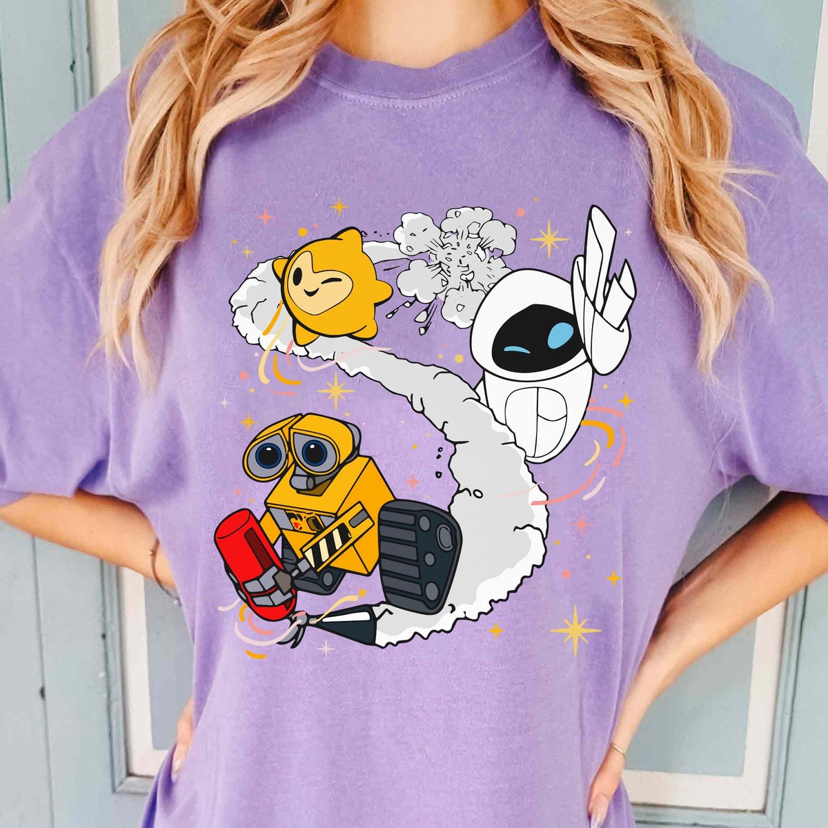 Disney Wall E And Eve Wish Star Shirt 6