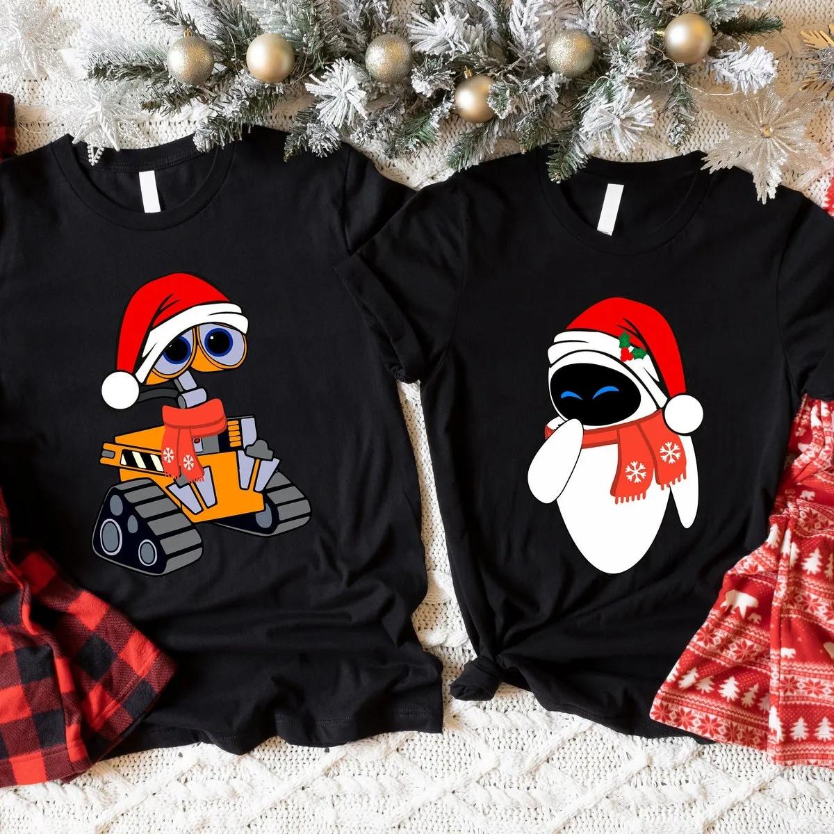 Disney Wall E and Eve Christmas Shirt 1 1