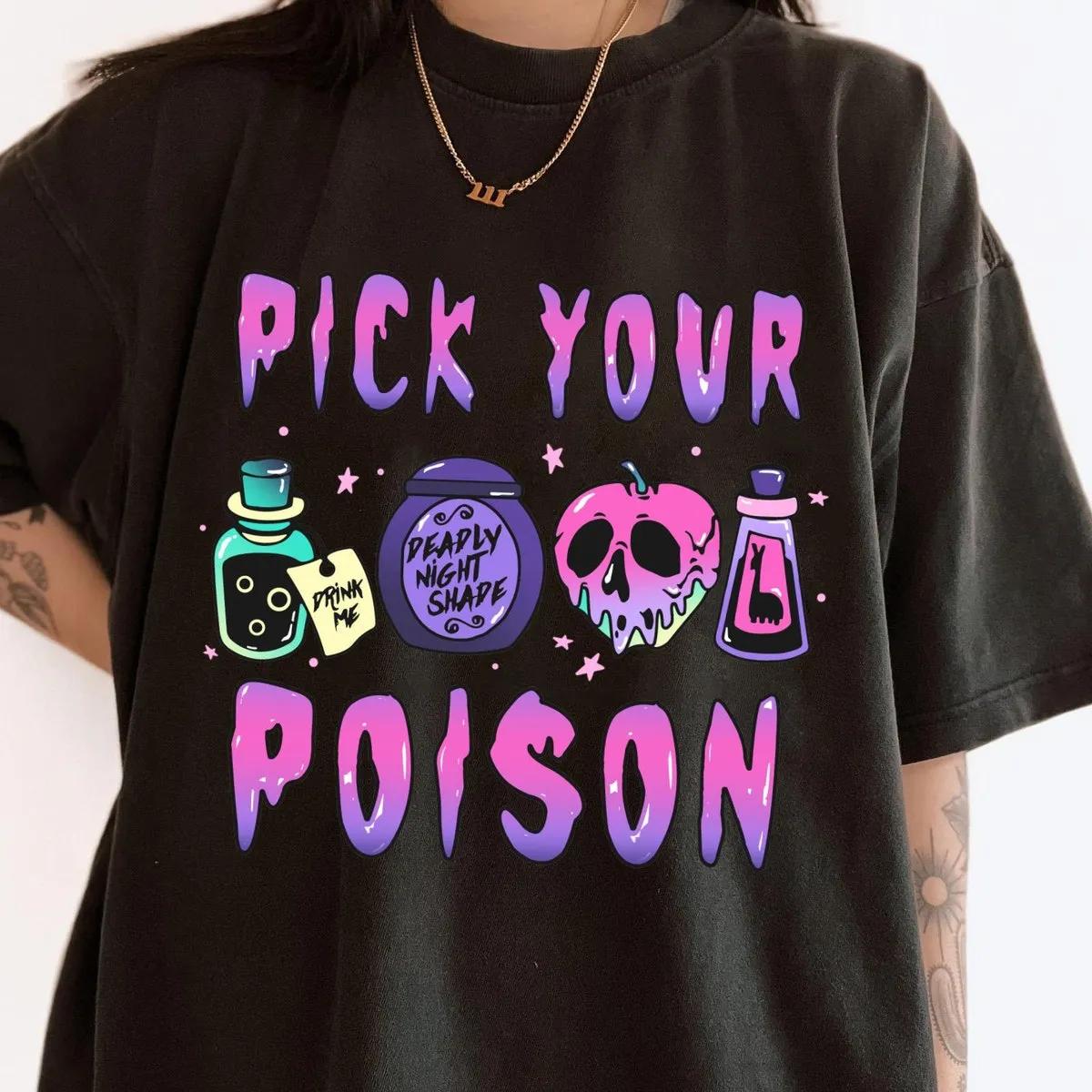 Disney Witch Shirt Pick Your Poison Disney Halloween Villains Tee 1 1