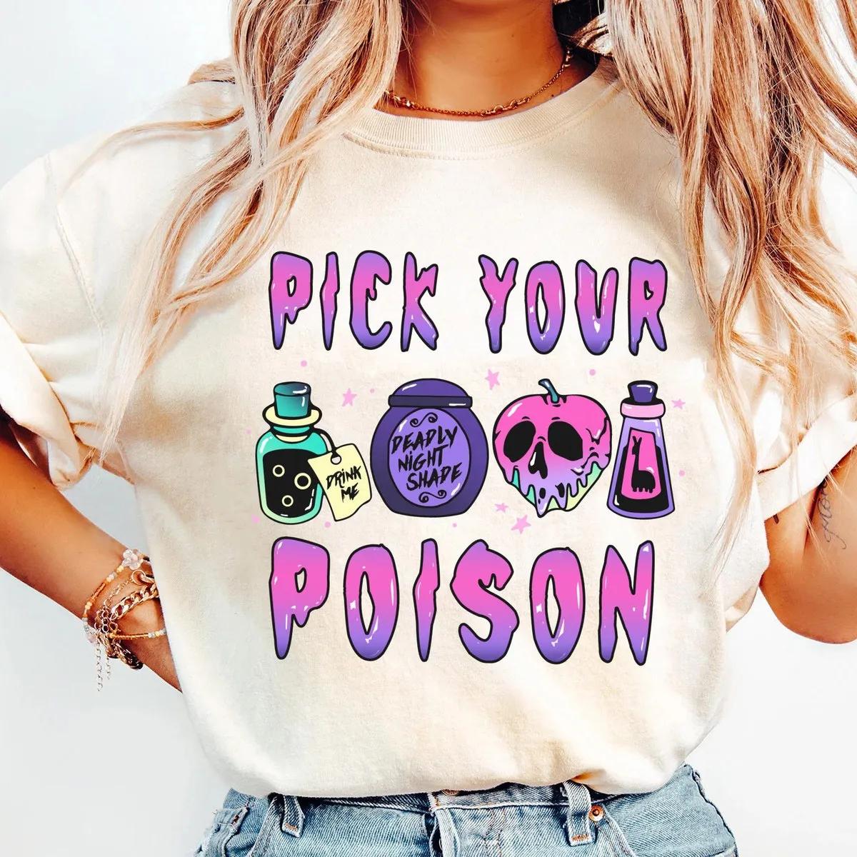 Disney Witch Shirt Pick Your Poison Disney Halloween Villains Tee 2 1