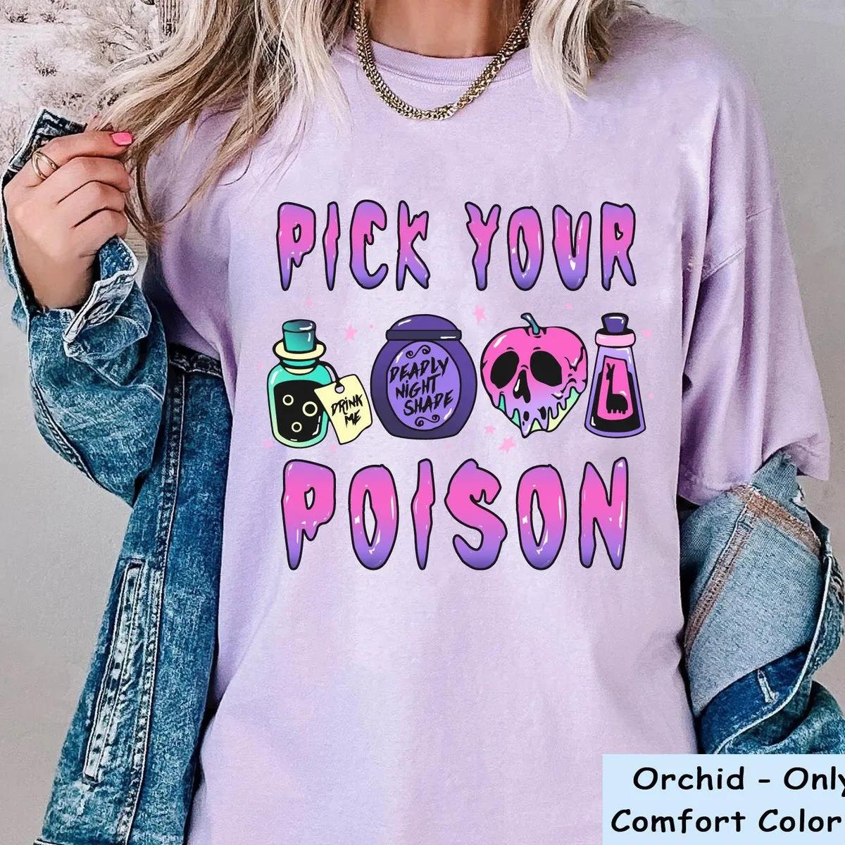 Disney Witch Shirt Pick Your Poison Disney Halloween Villains Tee 3 1