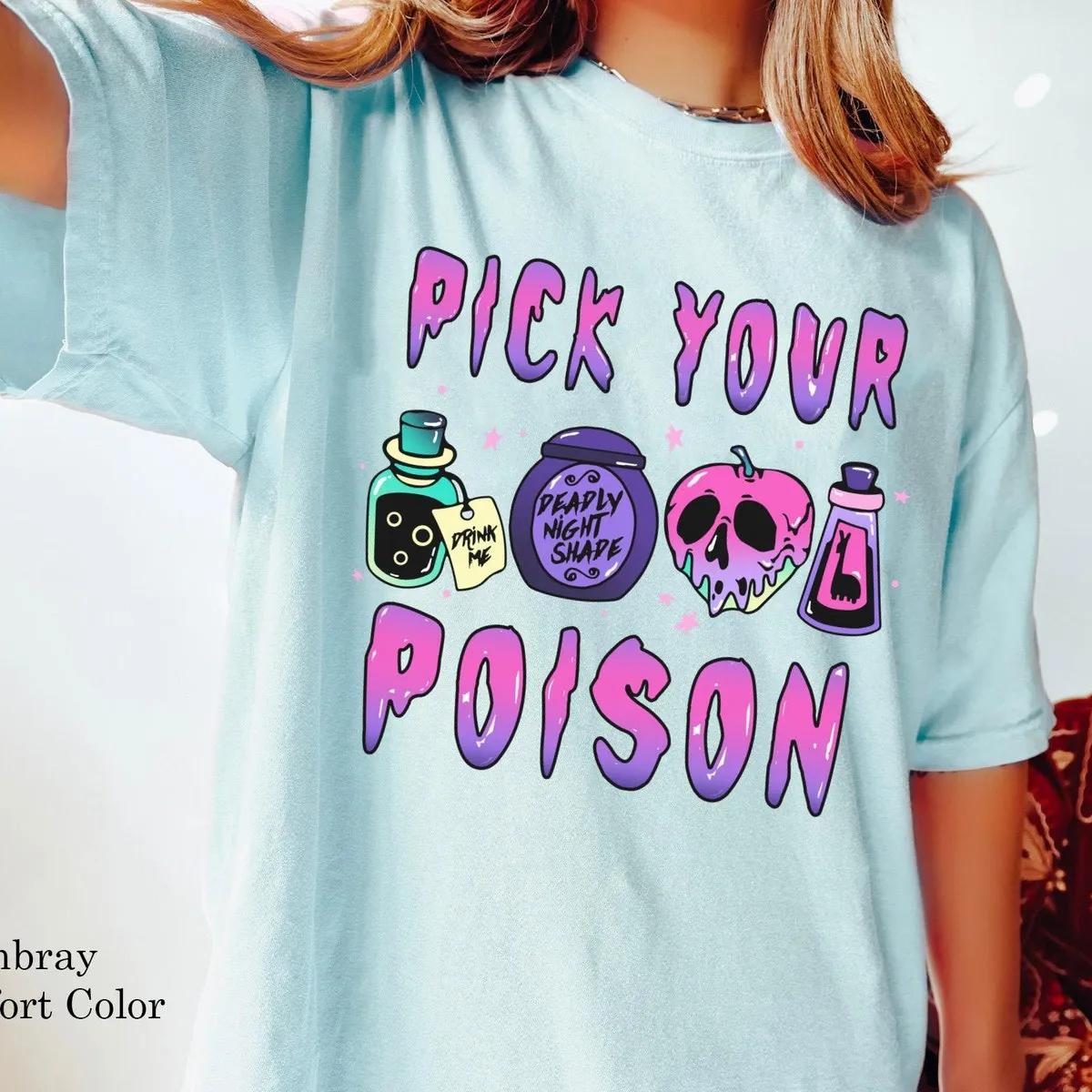 Disney Witch Shirt Pick Your Poison Disney Halloween Villains Tee 4 1