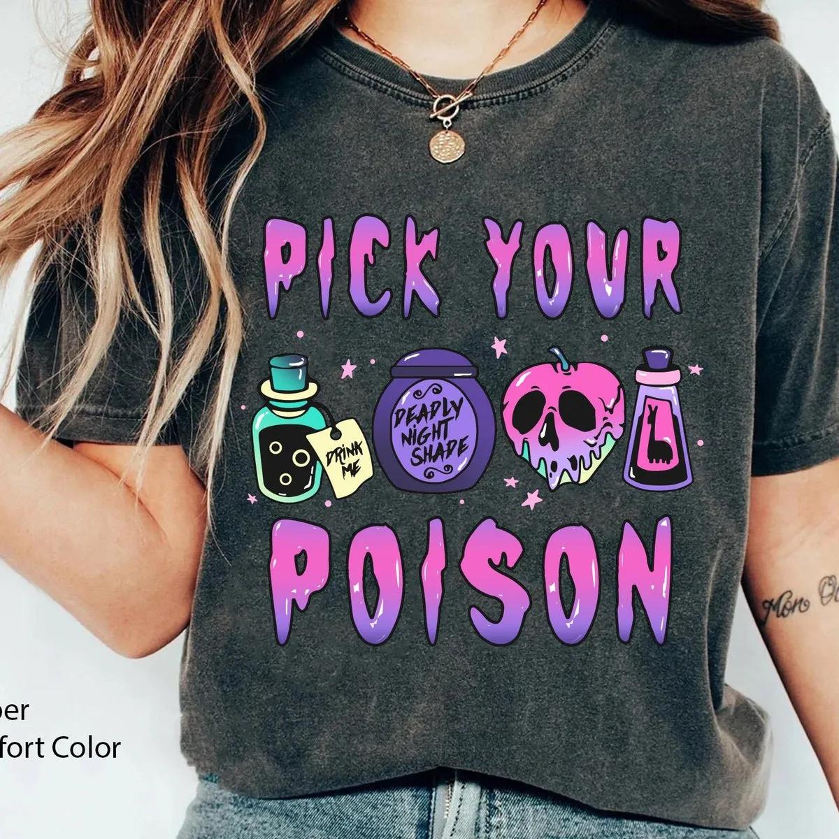 Disney Witch Shirt Pick Your Poison Disney Halloween Villains Tee 5 1