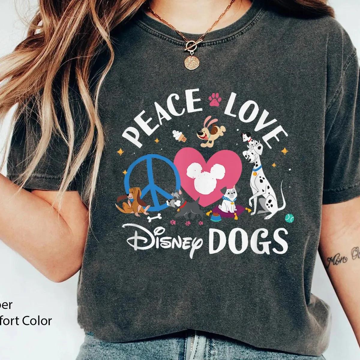 Dogs Peace Love 101 Dalmatians Shirt 1