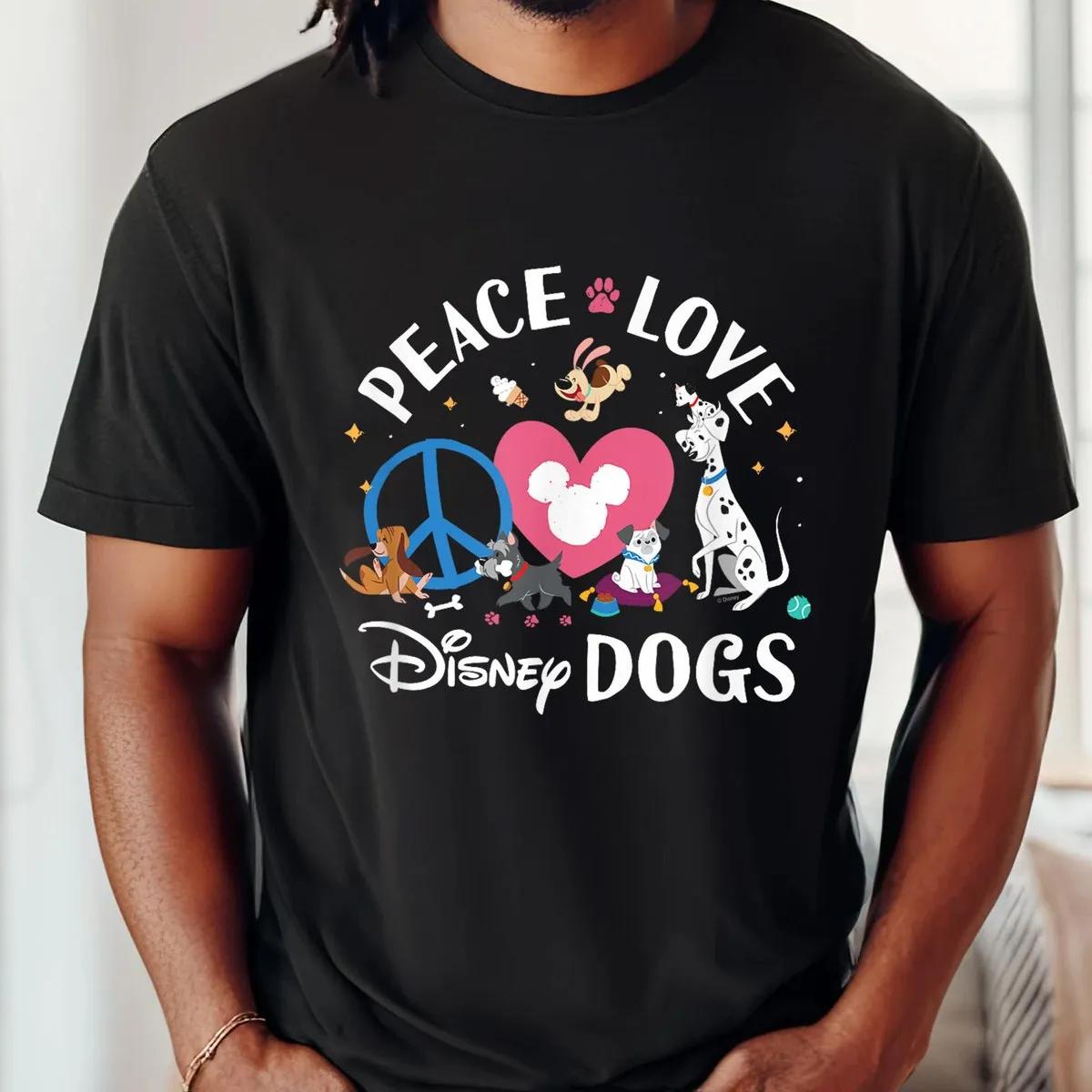 Dogs Peace Love 101 Dalmatians Shirt 2