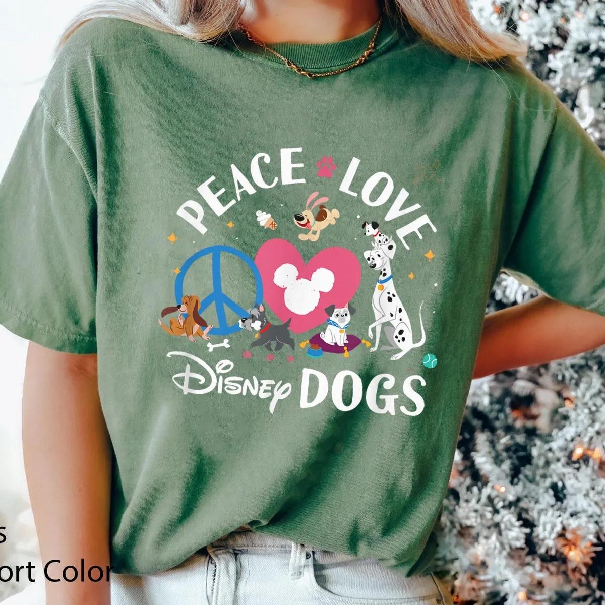 Dogs Peace Love 101 Dalmatians Shirt 3