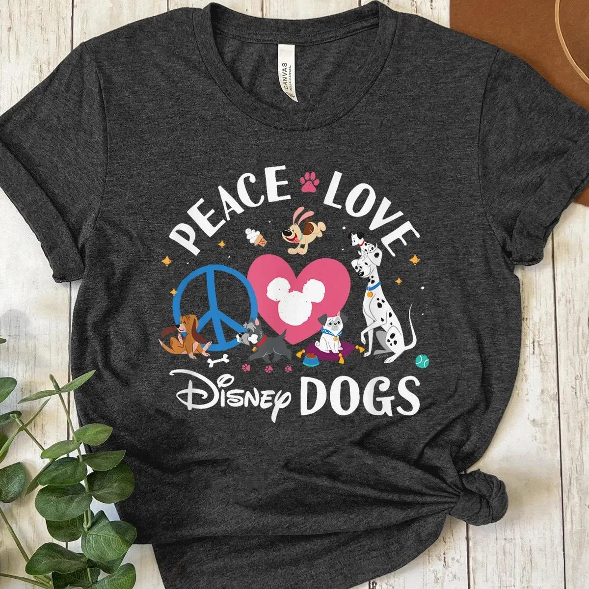 Dogs Peace Love 101 Dalmatians Shirt 5