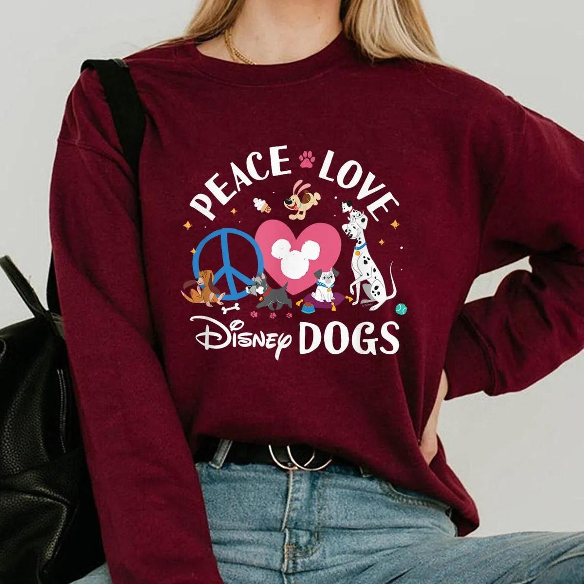 Dogs Peace Love 101 Dalmatians Shirt 6