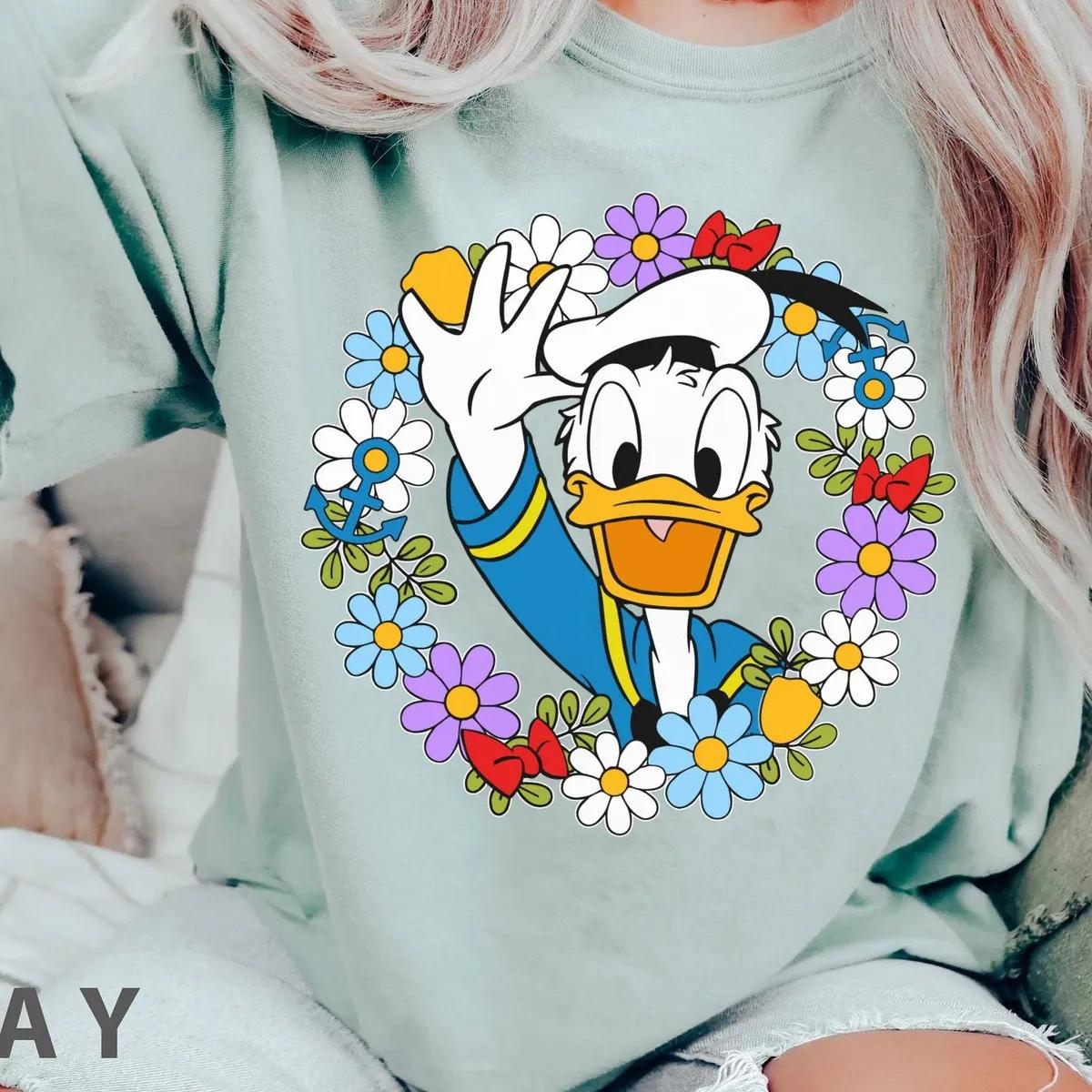 Donald Duck Flower Floral Shirt 1