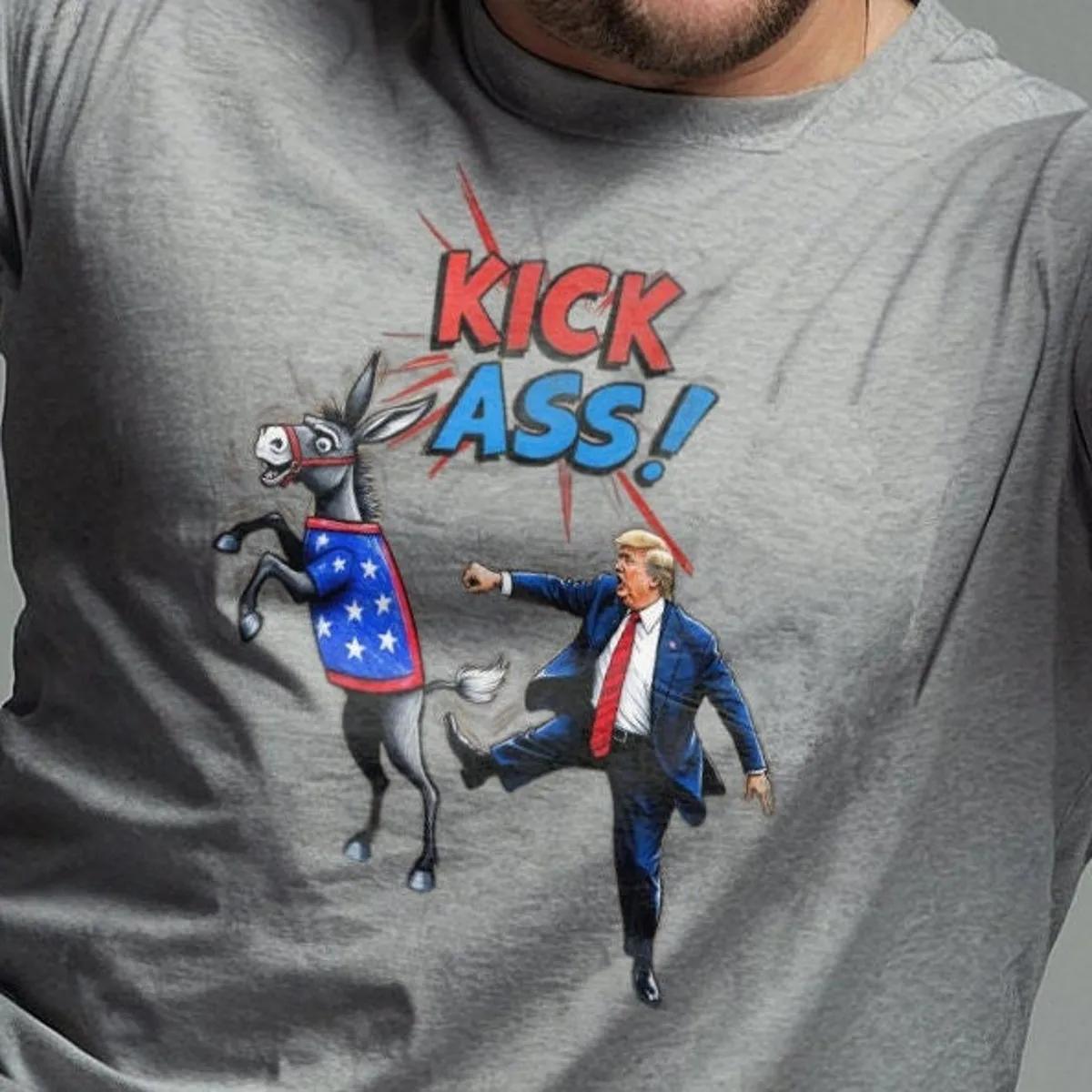 Donald Trump Shirt Trump Kicks Ass Tee 1 1