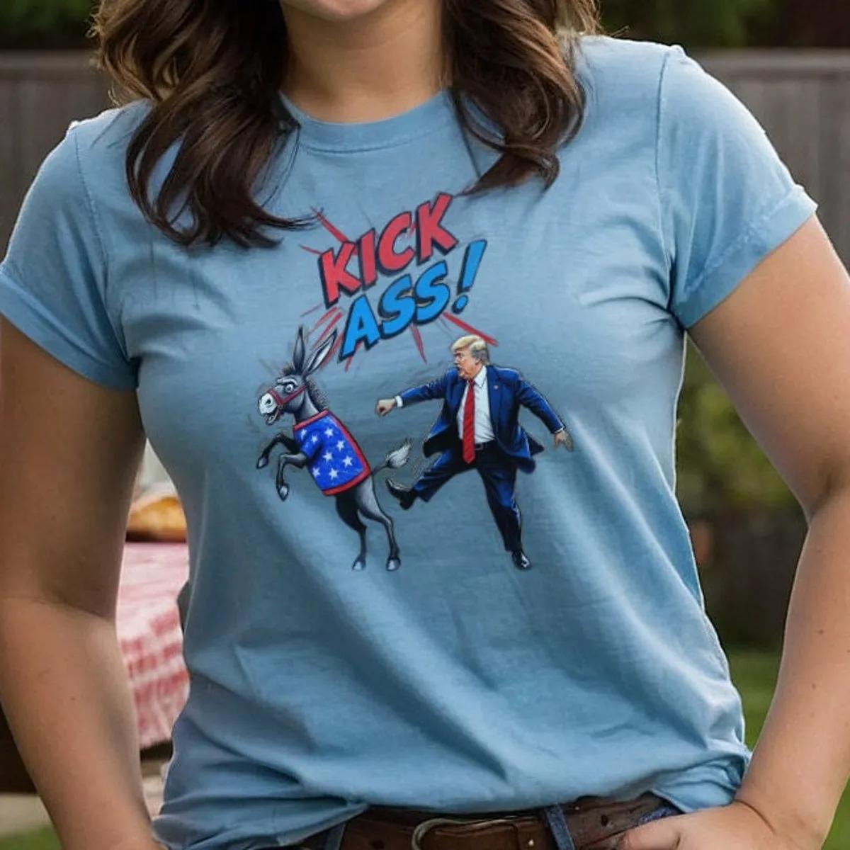 Donald Trump Shirt Trump Kicks Ass Tee 2 1