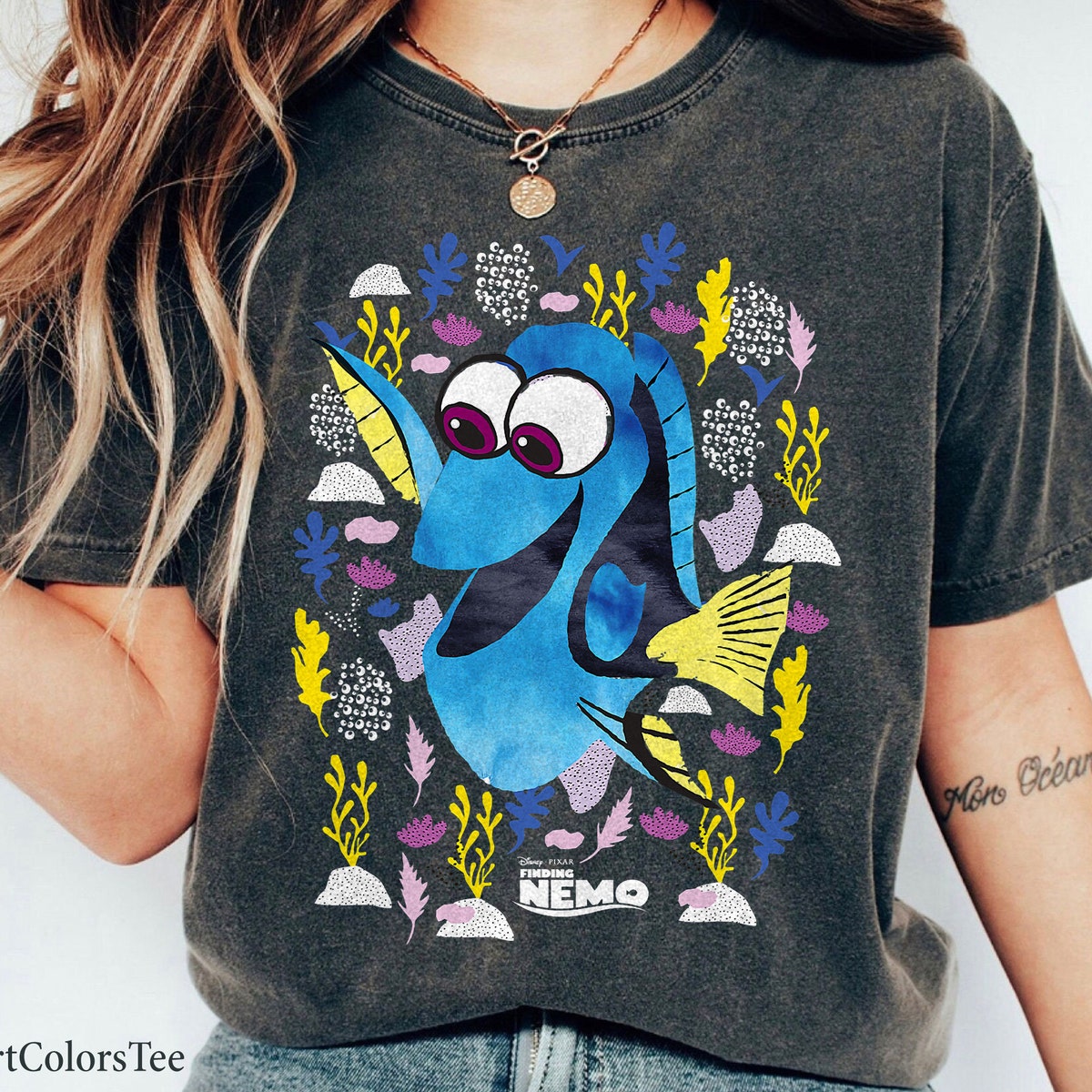 Dory Just Keep Swimming Watercolor Shirt 1 1