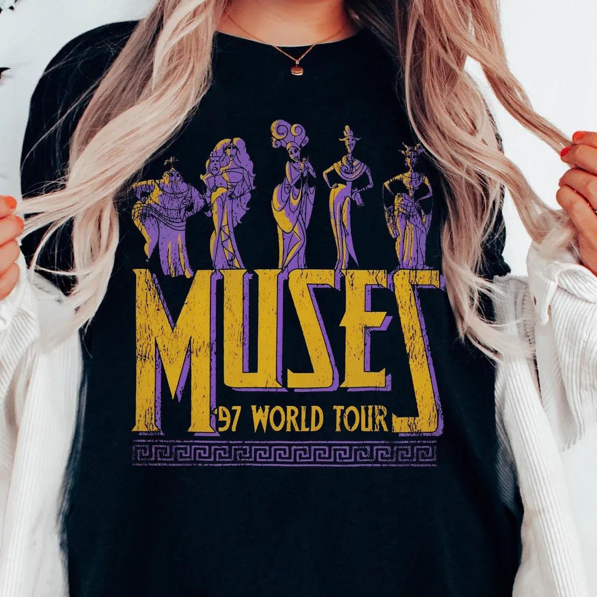 Double Sided Hercules Muses 97 World Tour Disney Shirt 1