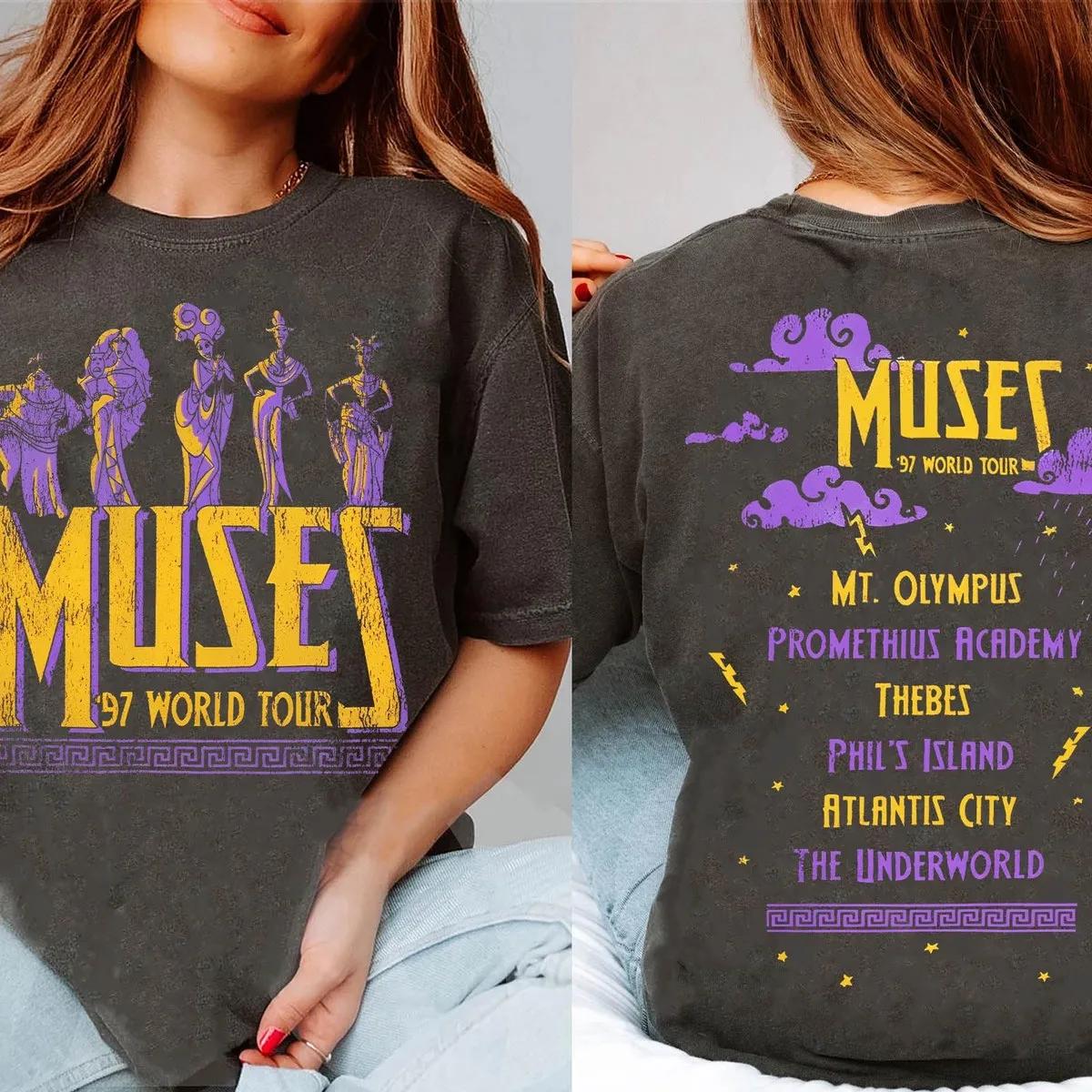 Double Sided Hercules Muses 97 World Tour Disney Shirt 6 1