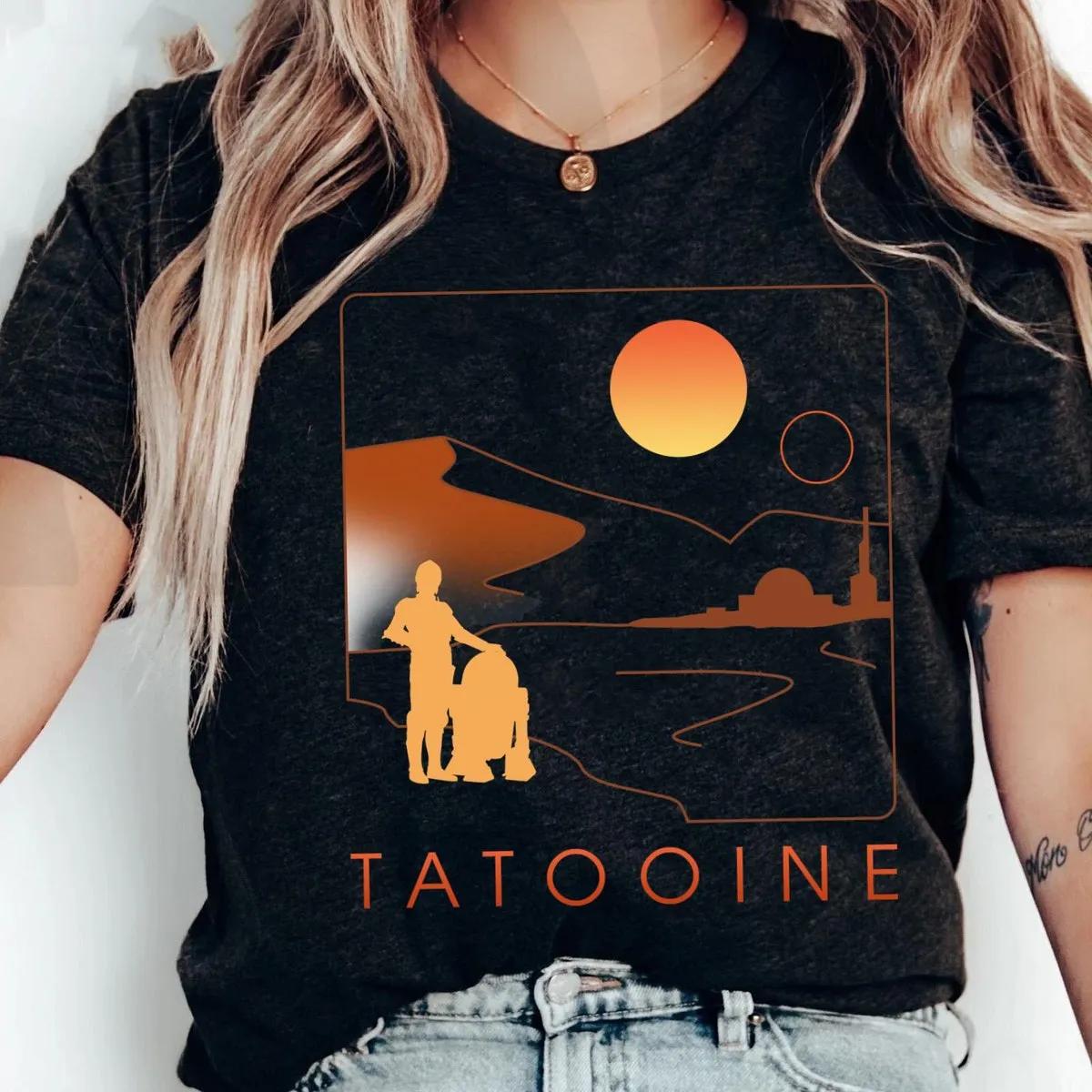 Droids R2D2 C3P0 Tatooine Star Wars Shirt 1