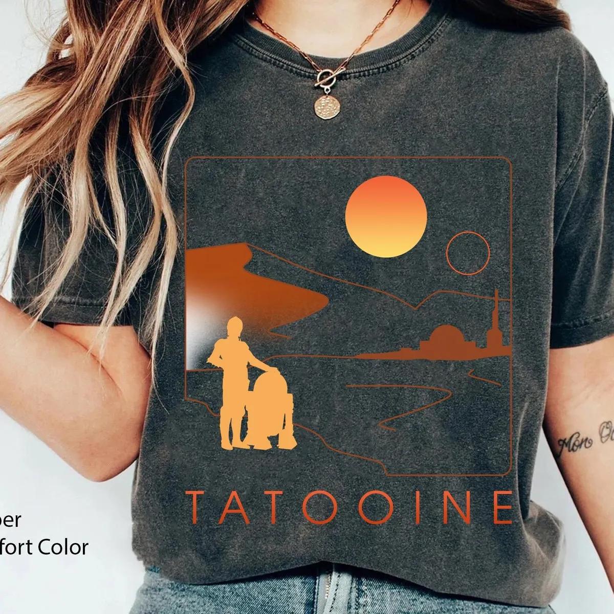 Droids R2D2 C3P0 Tatooine Star Wars Shirt 3