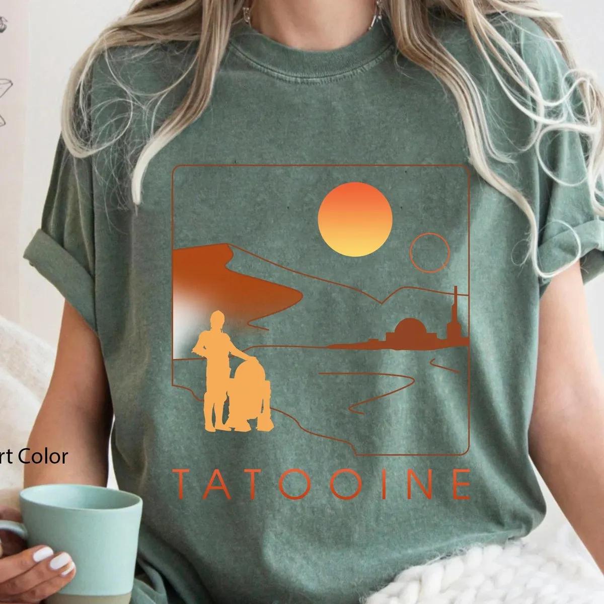 Droids R2D2 C3P0 Tatooine Star Wars Shirt 6