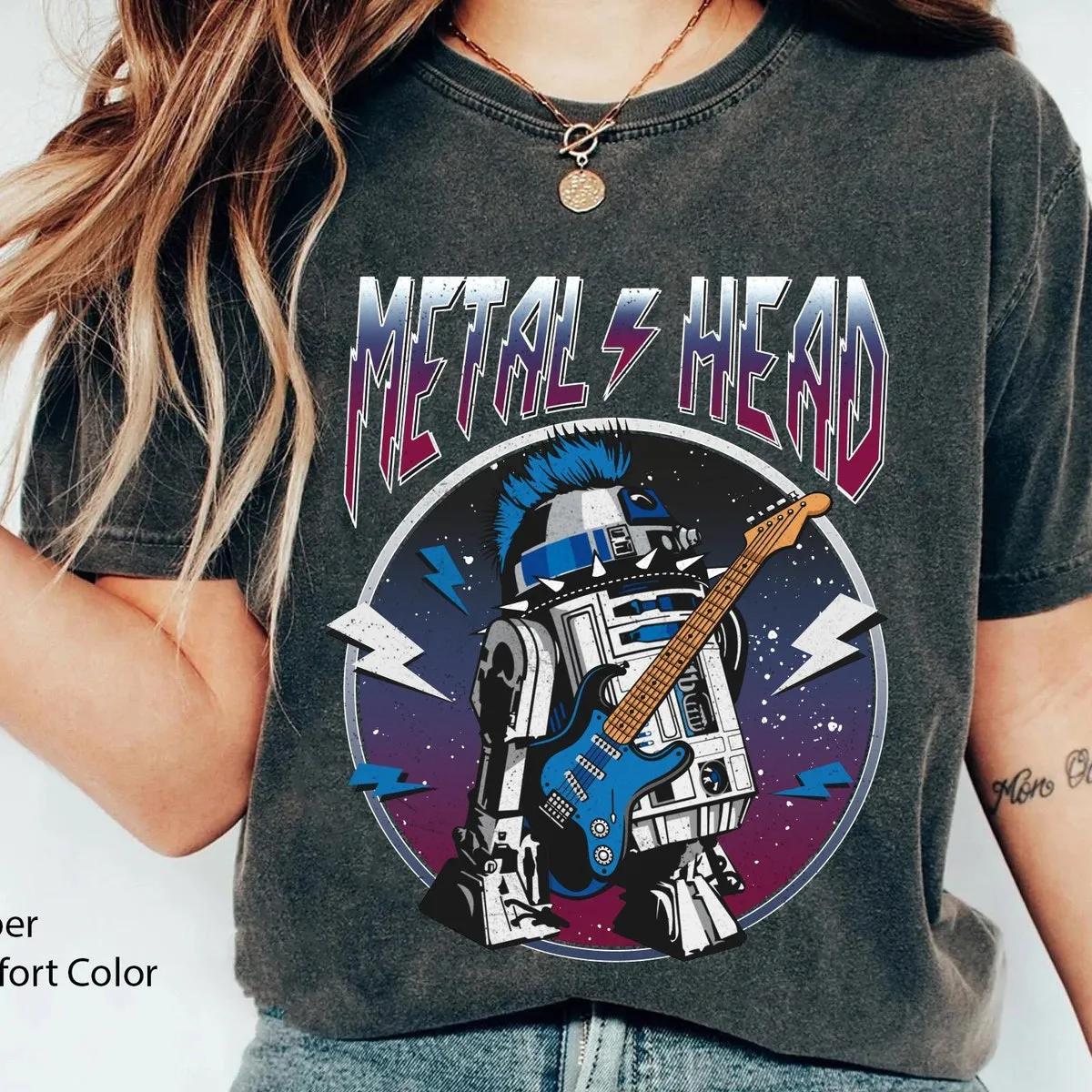 Droids R2D2 Heavy Rock Metal Head Star Wars Shirt 1