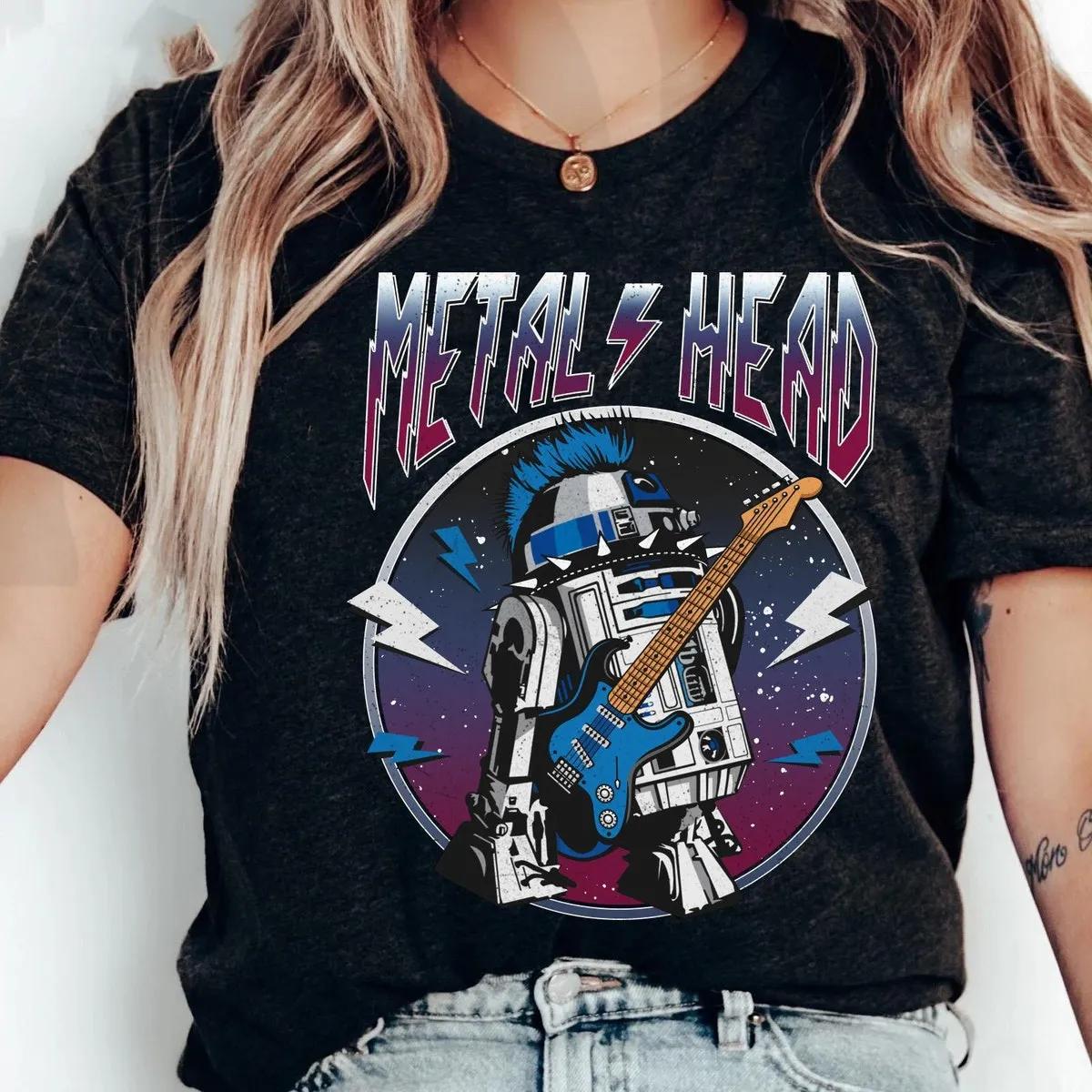 Droids R2D2 Heavy Rock Metal Head Star Wars Shirt 3