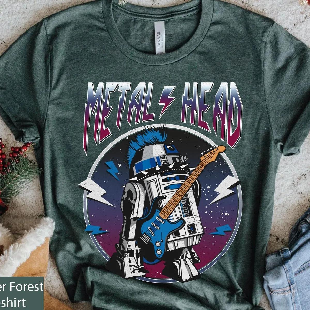 Droids R2D2 Heavy Rock Metal Head Star Wars Shirt 4