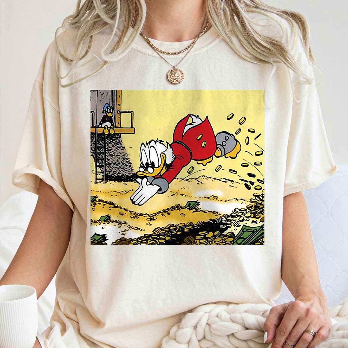 DuckTales Scrooge McDuck Swimming In Cash Shirt 1