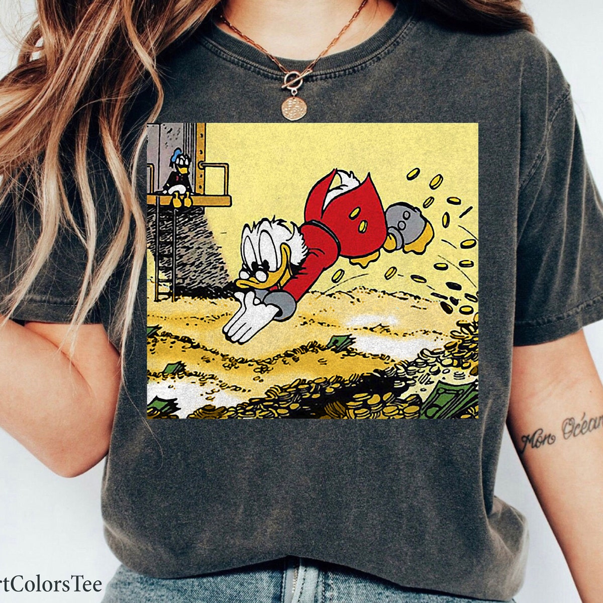 DuckTales Scrooge McDuck Swimming In Cash Shirt 3