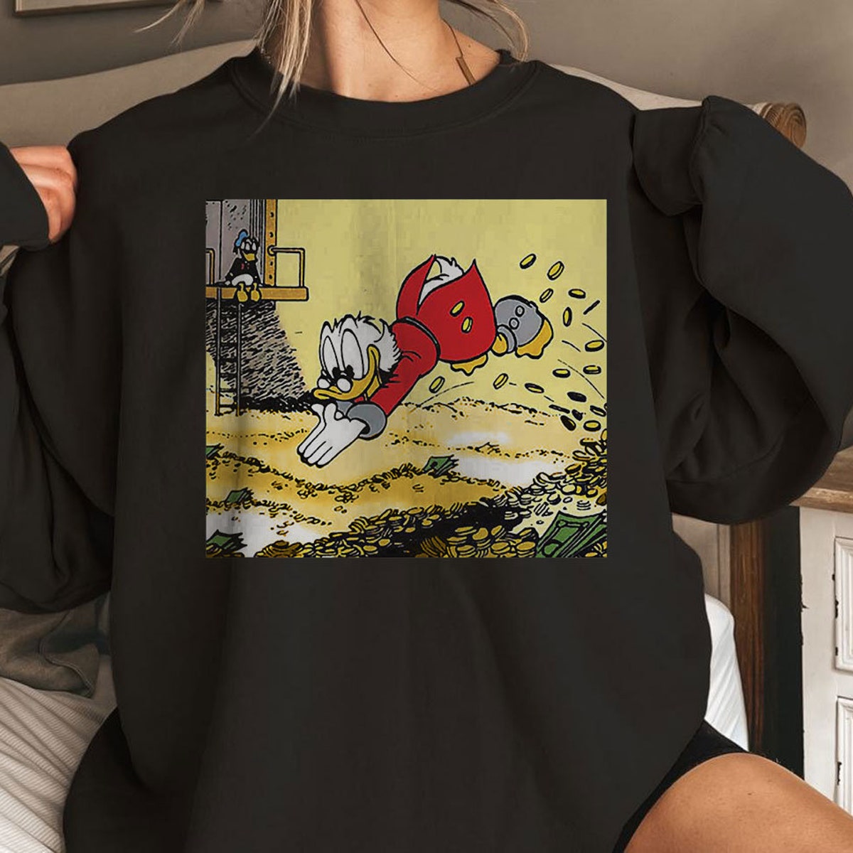 DuckTales Scrooge McDuck Swimming In Cash Shirt 4