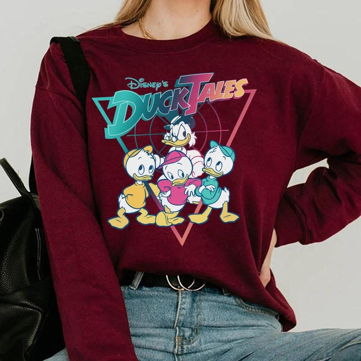 Ducktales Neon Shirt Scrooge Mcduck Huey Dewey Louie Tee 5