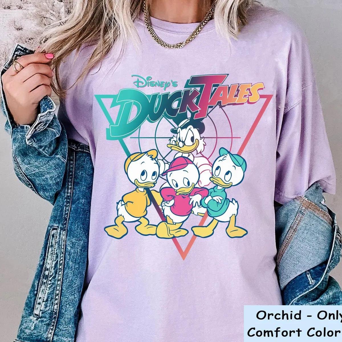 Ducktales Neon Shirt Scrooge Mcduck Huey Dewey Louie Tee 6