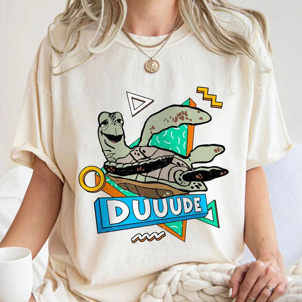 Duuude Crush Turtle Finding Nemo 90s Retro Shirt 1 1