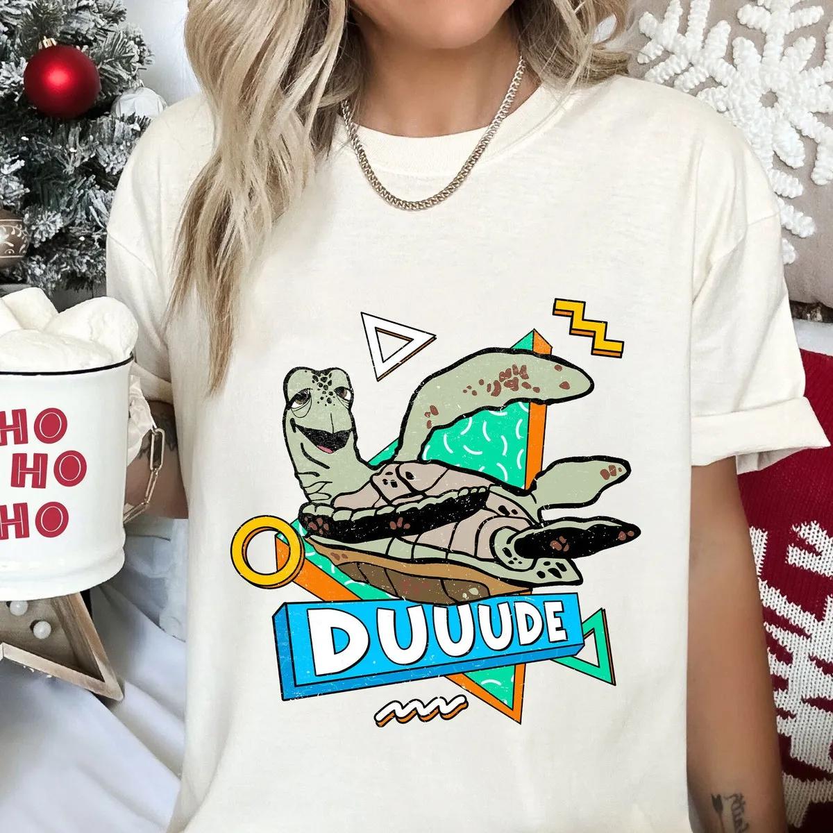 Duuude Crush Turtle Finding Nemo 90s Retro Shirt 2 1