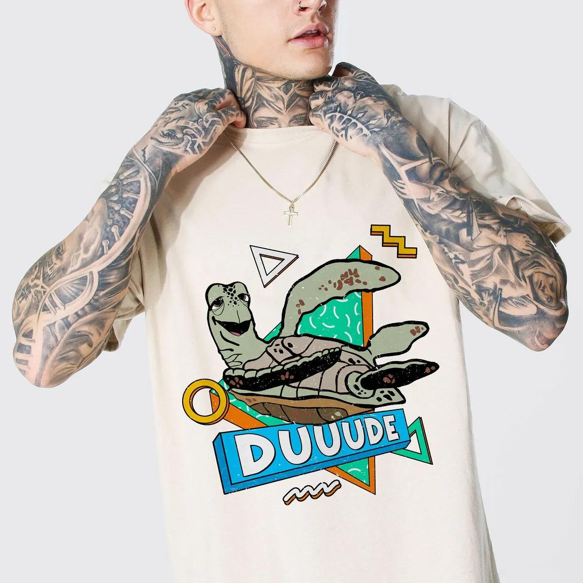 Duuude Crush Turtle Finding Nemo 90s Retro Shirt 3 1