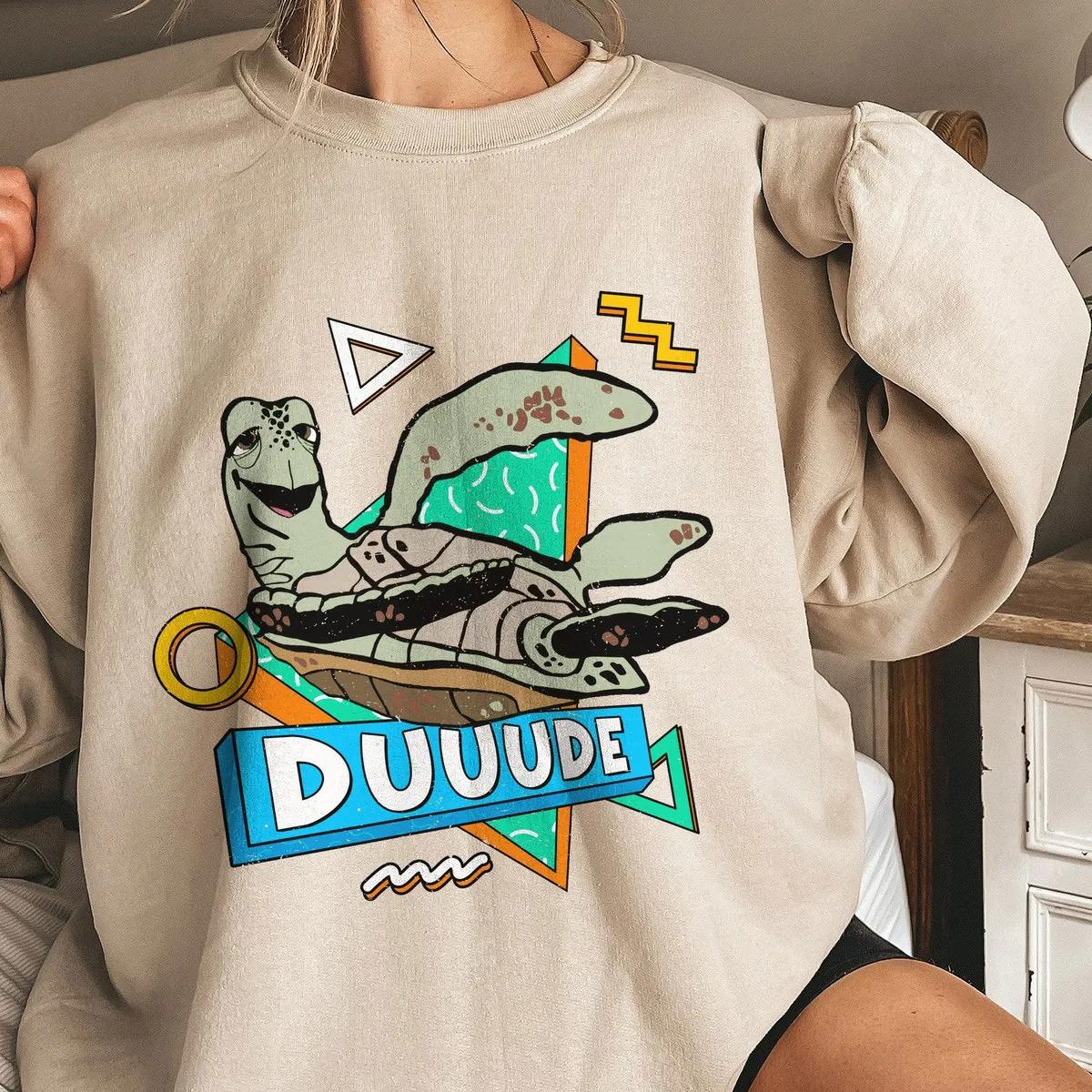 Duuude Crush Turtle Finding Nemo 90s Retro Shirt 4 1