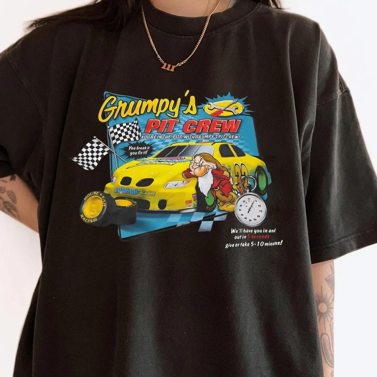 Dwarf Grumpys Pit Crew Shirt Snow White And Seven Dwarf Tee 1