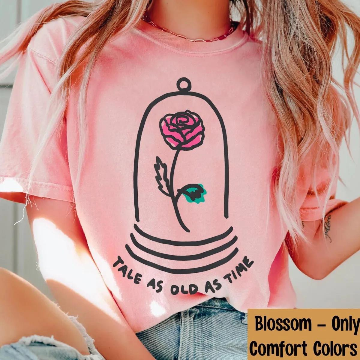 Enchanted Rose Tale As Old As Time Shirt Princess Belle Shirt 2