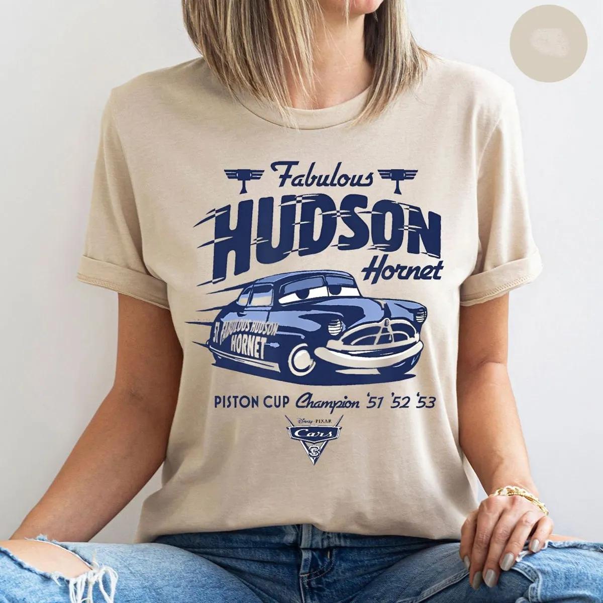 Fabulous Hudson Hornet Disney Cars Shirt Doc Hudson Tee 3