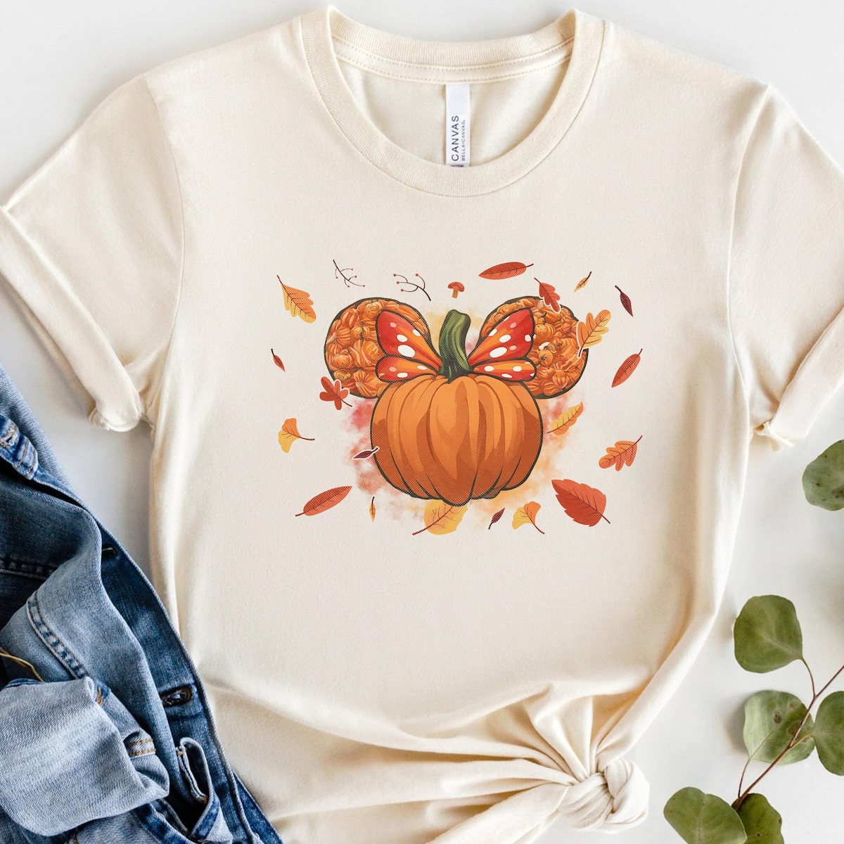 Fall Minnie Ear Halloween Shirt 5 1