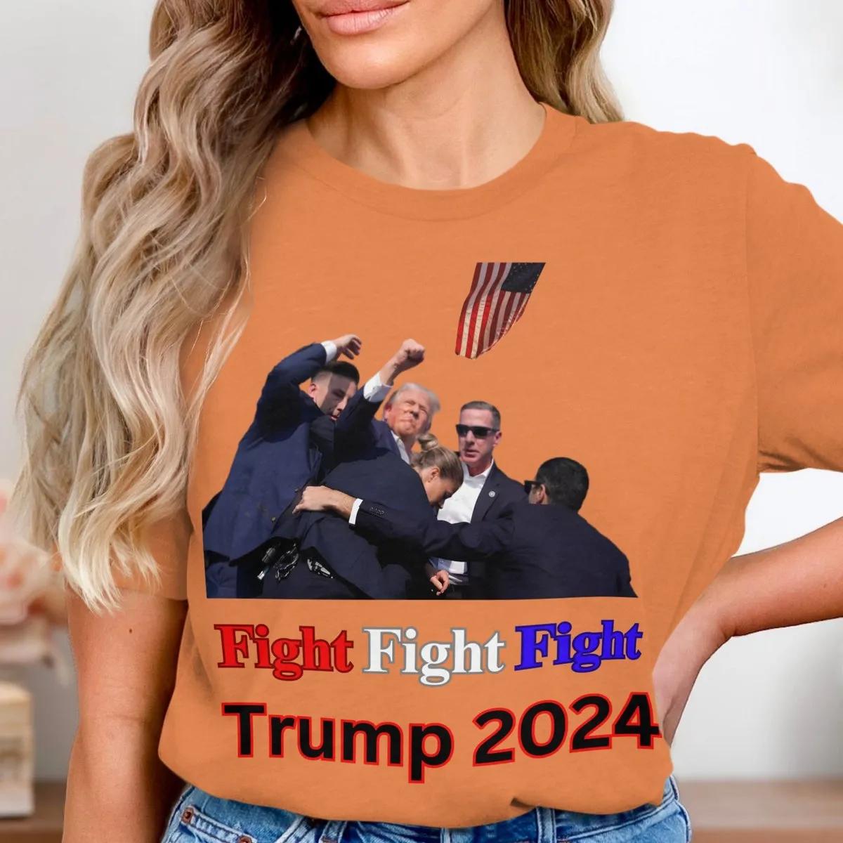 Fight Fight Fight Trump 2024 Shirt Assassination Attempt Fist Pump Tee 5 1