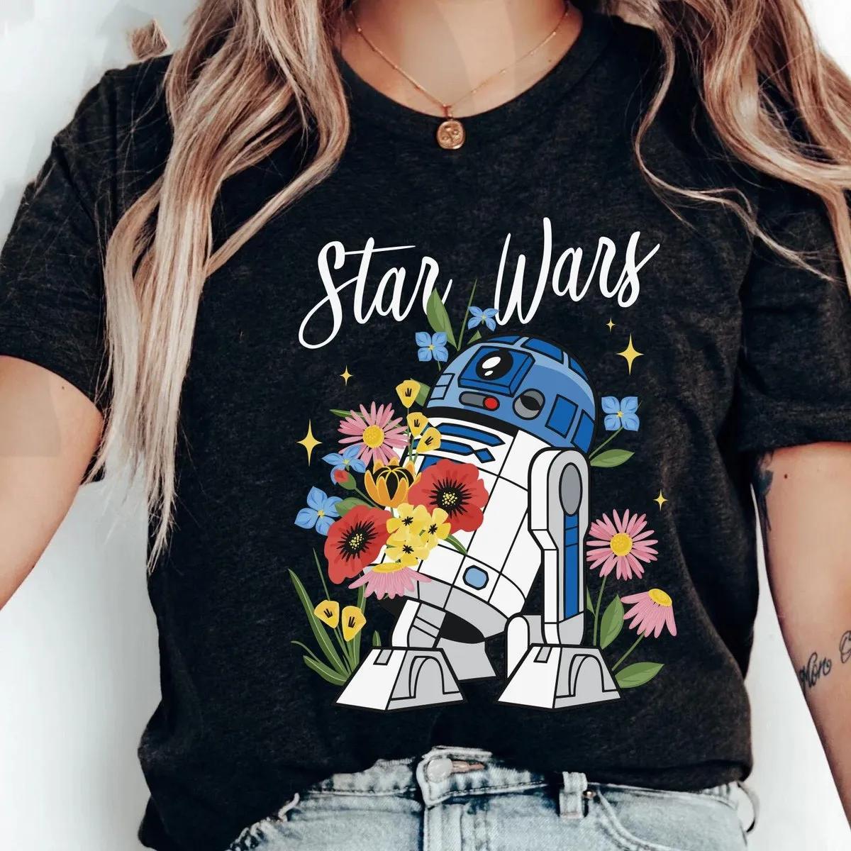 Floral R2 D2 Droid Star Wars Shirt 1