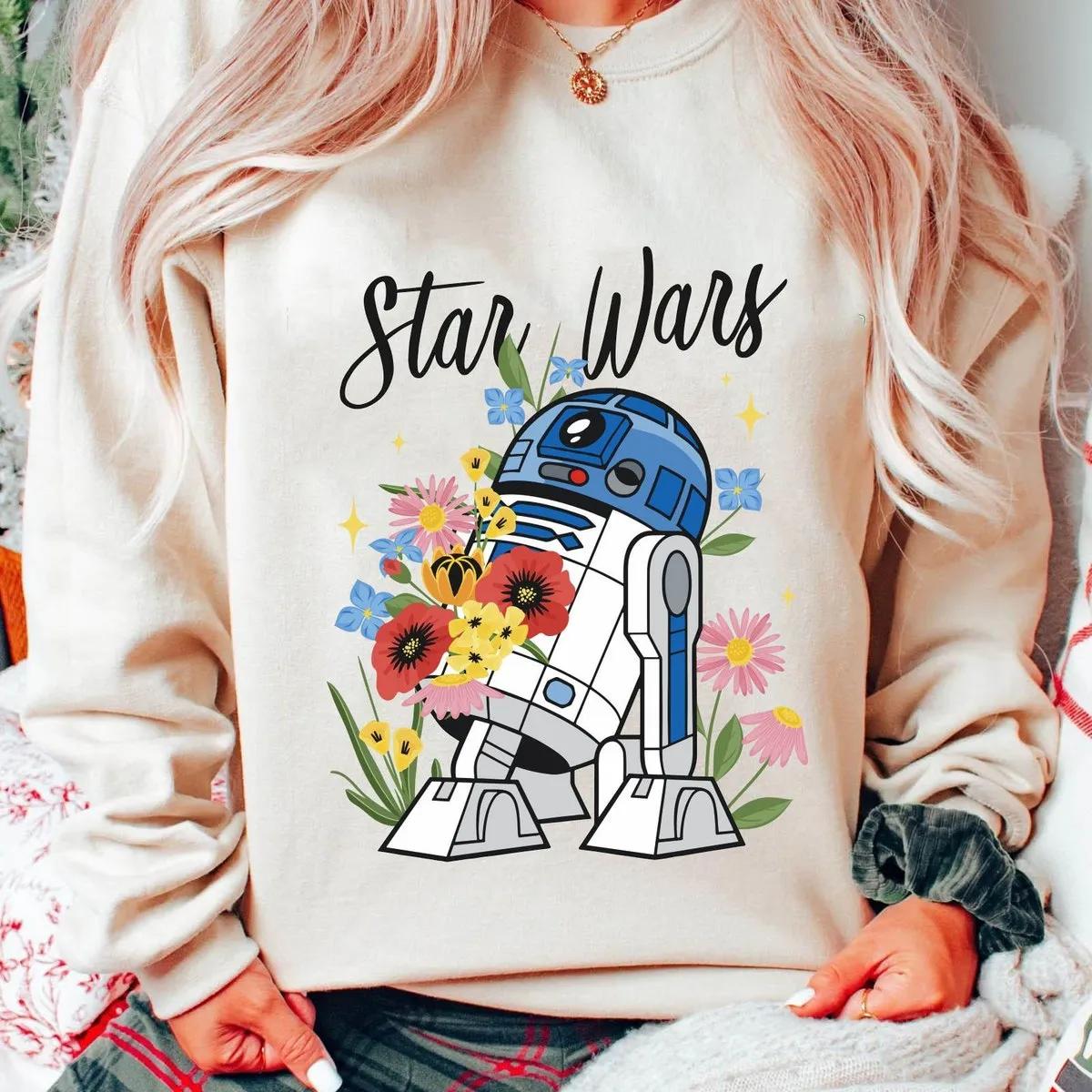 Floral R2 D2 Droid Star Wars Shirt 2