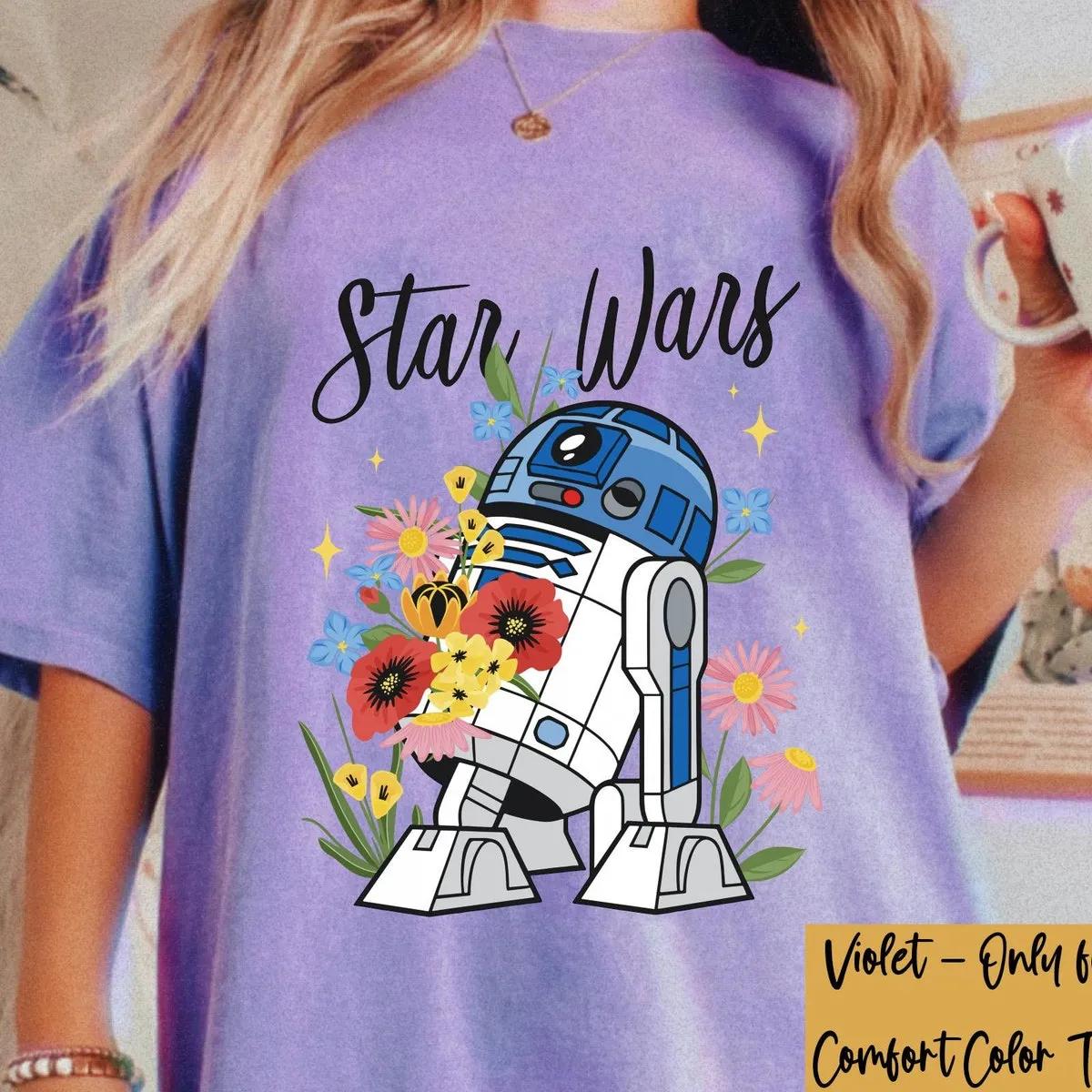 Floral R2 D2 Droid Star Wars Shirt 4