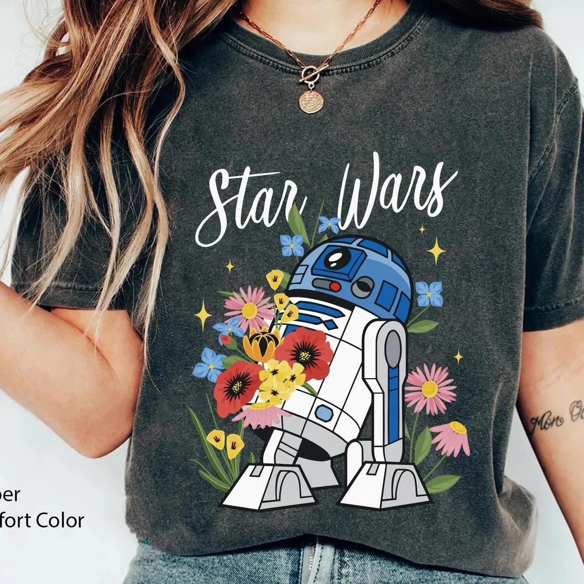 Floral R2 D2 Droid Star Wars Shirt 5